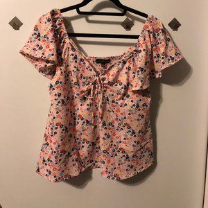 Floral Short Sleeve Blouse